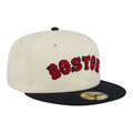 Men's Boston Red Sox New Era Cream Two-Tone Stitch 59FIFTYFitted Hat