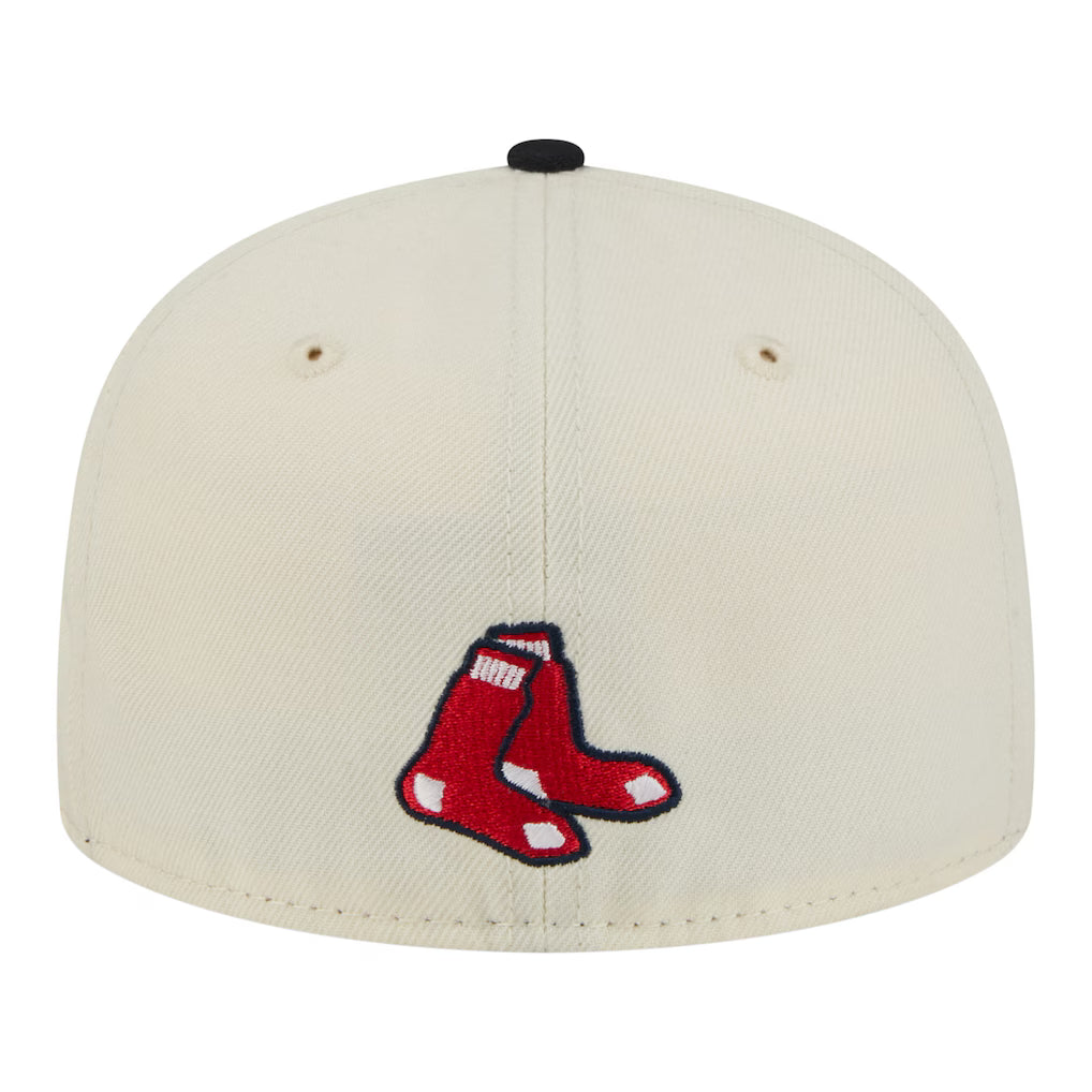 Men's Boston Red Sox New Era Cream Two-Tone Stitch 59FIFTYFitted Hat
