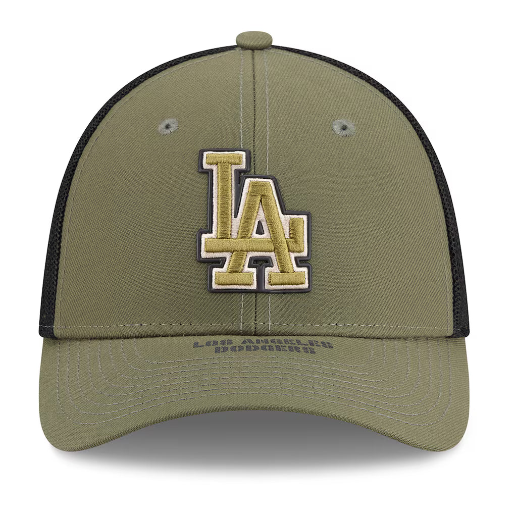 Men's Los Angeles Dodgers New Era Olive 2026 Armed ForcesDay 39THIRTY M-Crown Flex Hat