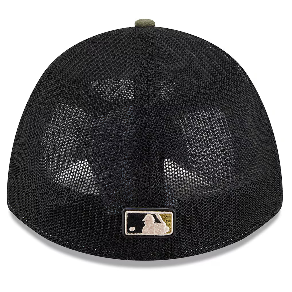 Men's Los Angeles Dodgers New Era Olive 2026 Armed ForcesDay 39THIRTY M-Crown Flex Hat