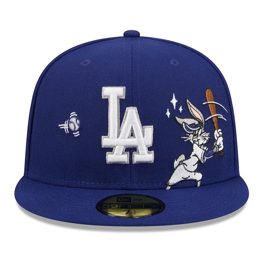 Men's Los Angeles Dodgers New Era Royal Looney Tunes BugsBunny 59FIFTY Fitted Hat