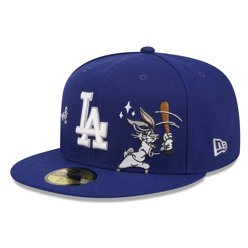 Men's Los Angeles Dodgers New Era Royal Looney Tunes BugsBunny 59FIFTY Fitted Hat