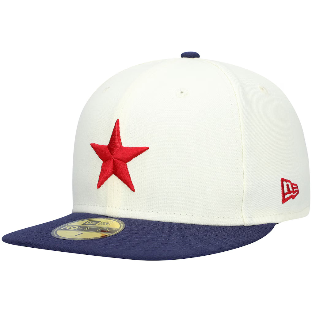 Men's Detroit Stars New Era White Cooperstown Collection TurnBack The Clock 59FIFTY Fitted Hat