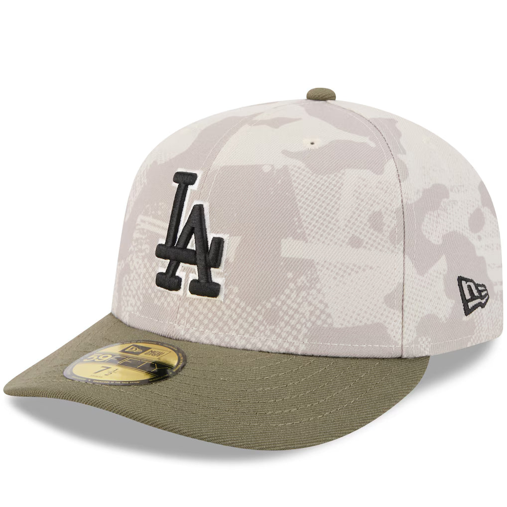 Men's Los Angeles Dodgers New Era Light Beige/Olive 2025Armed Forces Day 59FIFTY Fitted Hat