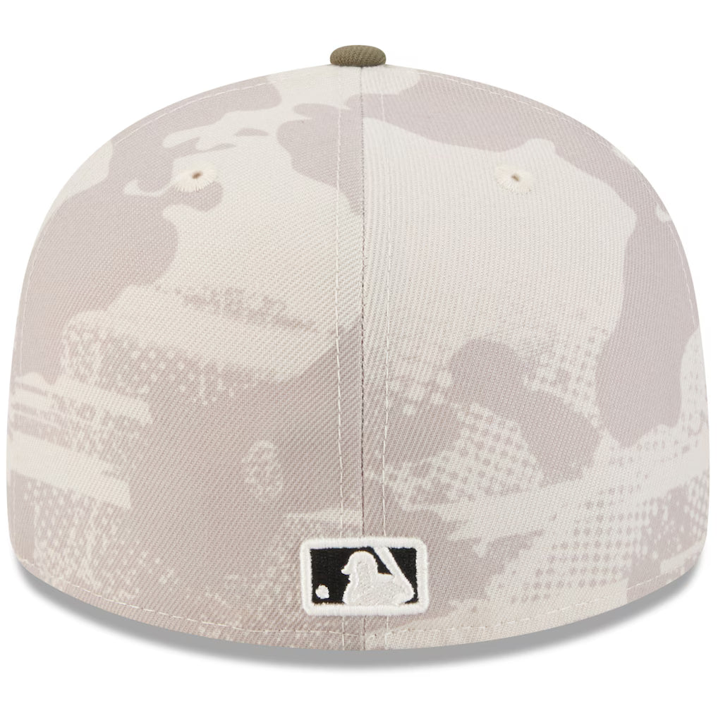 Men's Los Angeles Dodgers New Era Light Beige/Olive 2025Armed Forces Day 59FIFTY Fitted Hat
