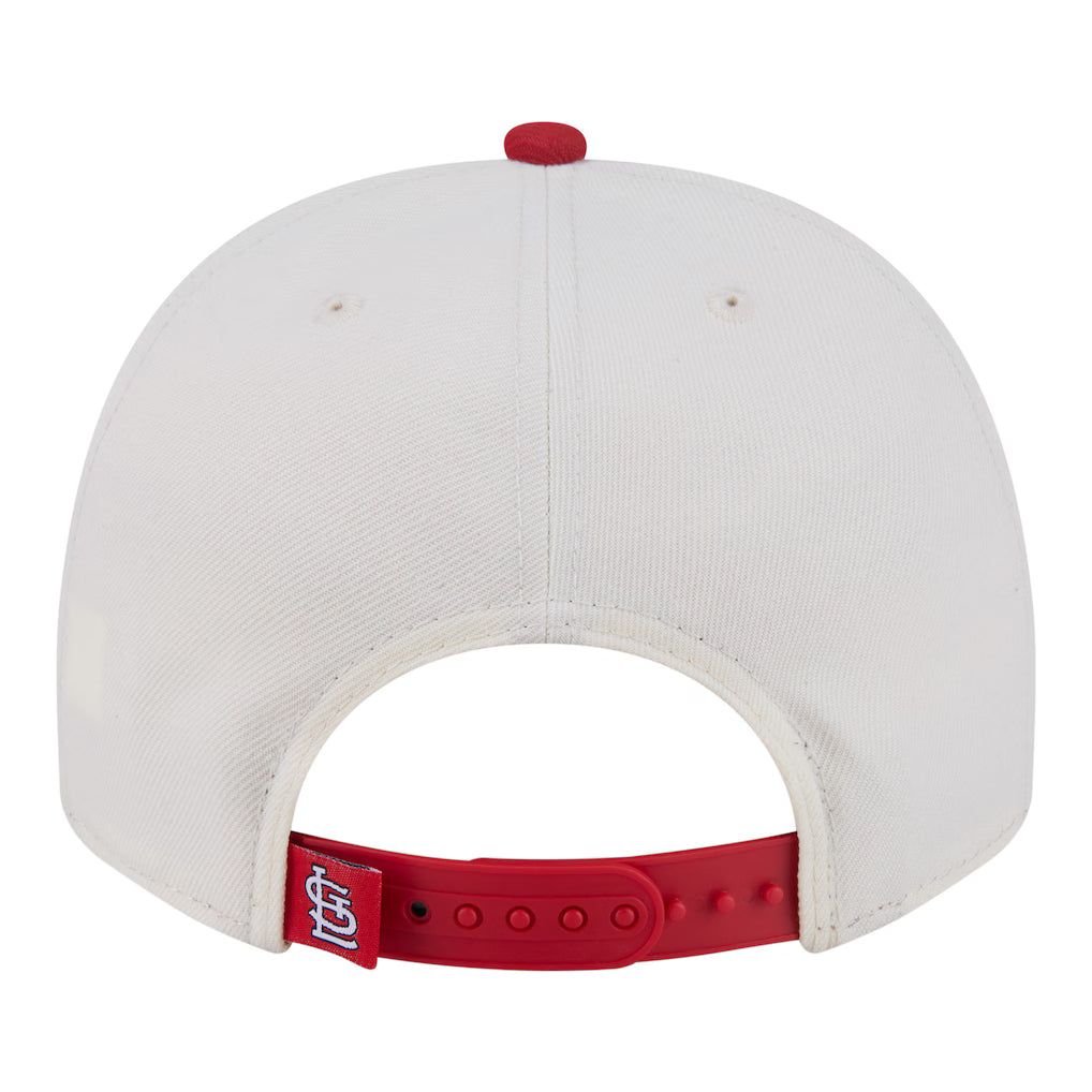 Men's St. Louis Cardinals New Era Cream/Red Classic A-Frame9FIFTY Snapback Hat