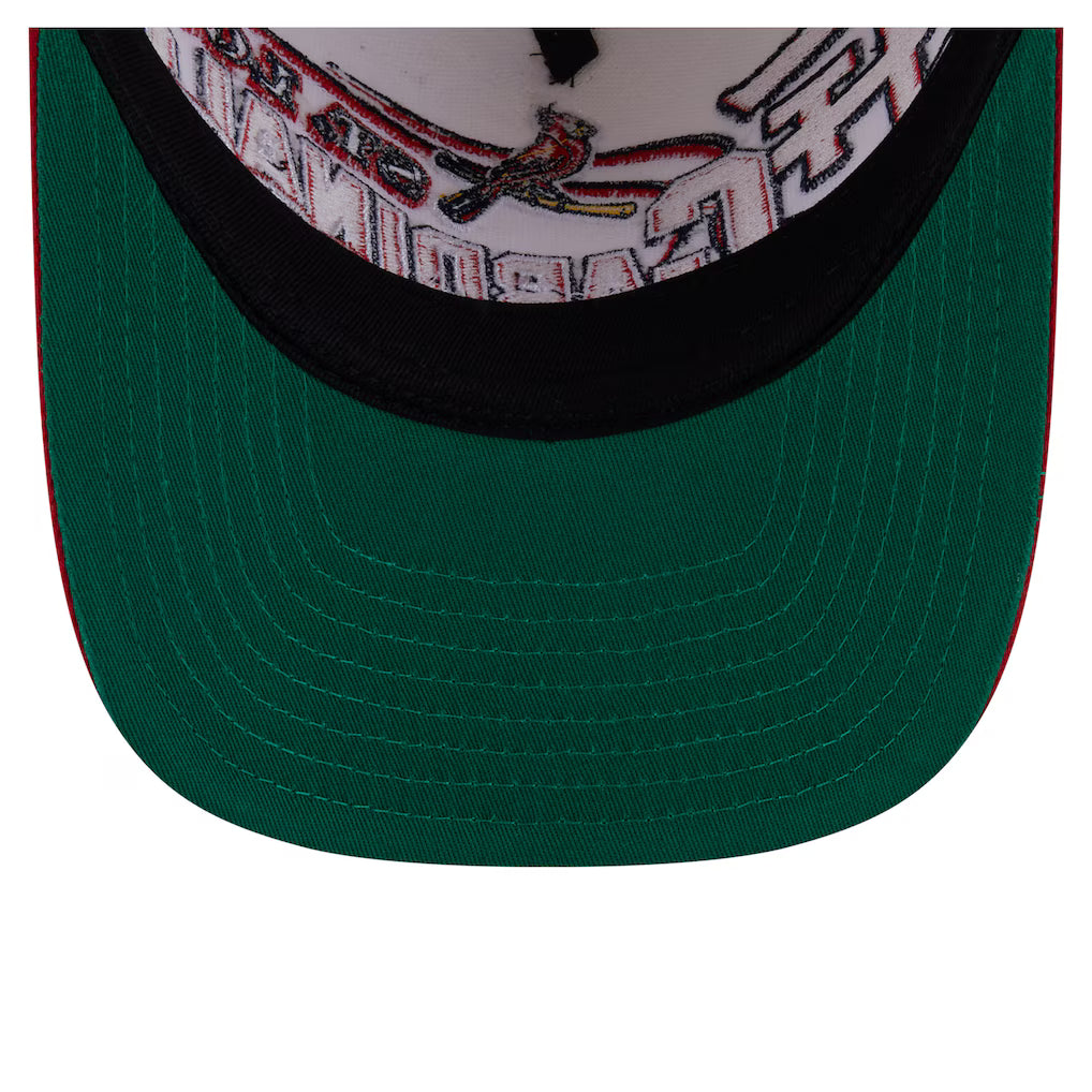 Men's St. Louis Cardinals New Era Cream/Red Classic A-Frame9FIFTY Snapback Hat