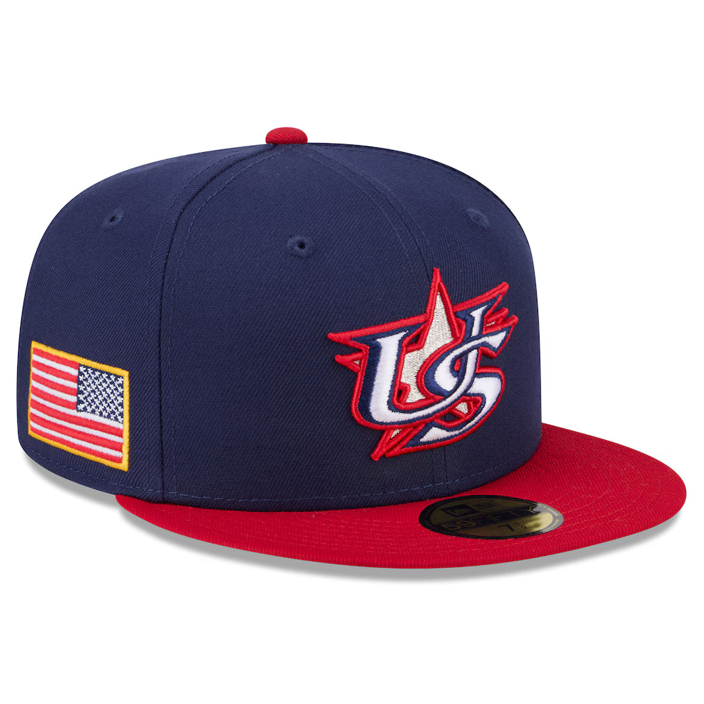 Men's USA Baseball New Era Navy/Red 2026 World BaseballClassic 59FIFTY Fitted Hat
